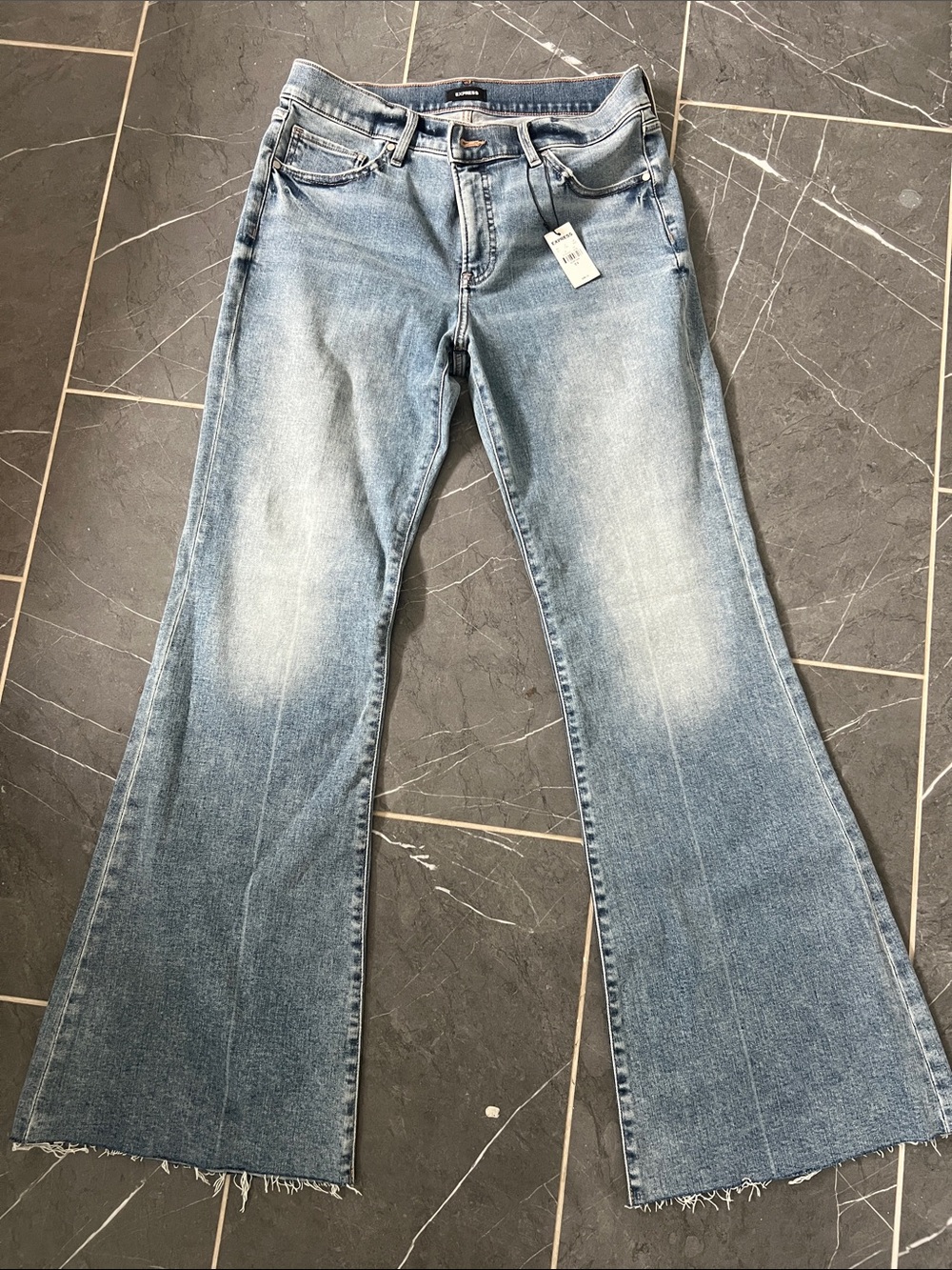Express 70s Flare Mid Rise Jeans